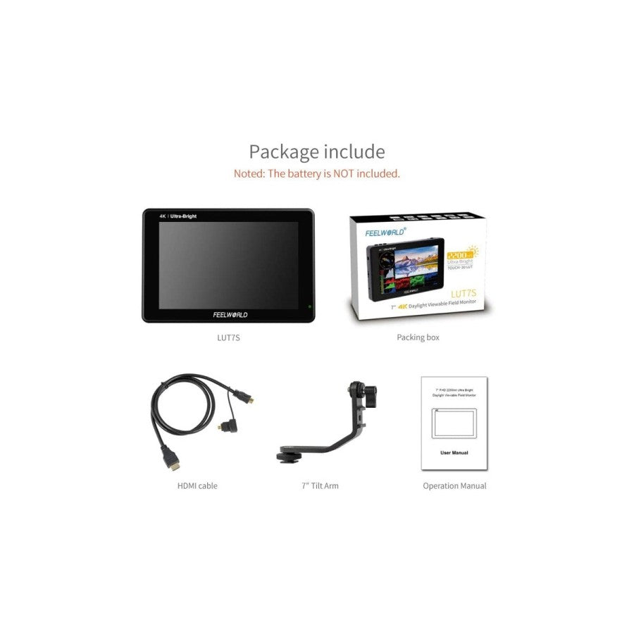 FeelWorld LUT7S 7" 3D LUT 4K HDMI and SDI Monitor