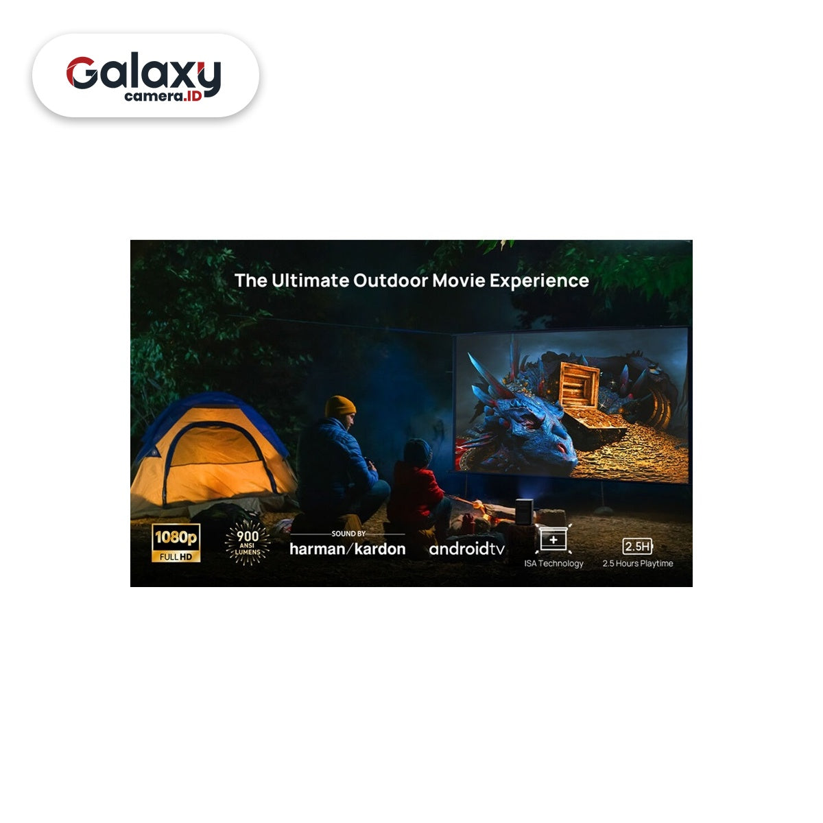 XGIMI Halo+ 900 ANSI Lumens 1080P Full HD DLP Portable Projector Halo Plus With Dolby Speaker Resmi