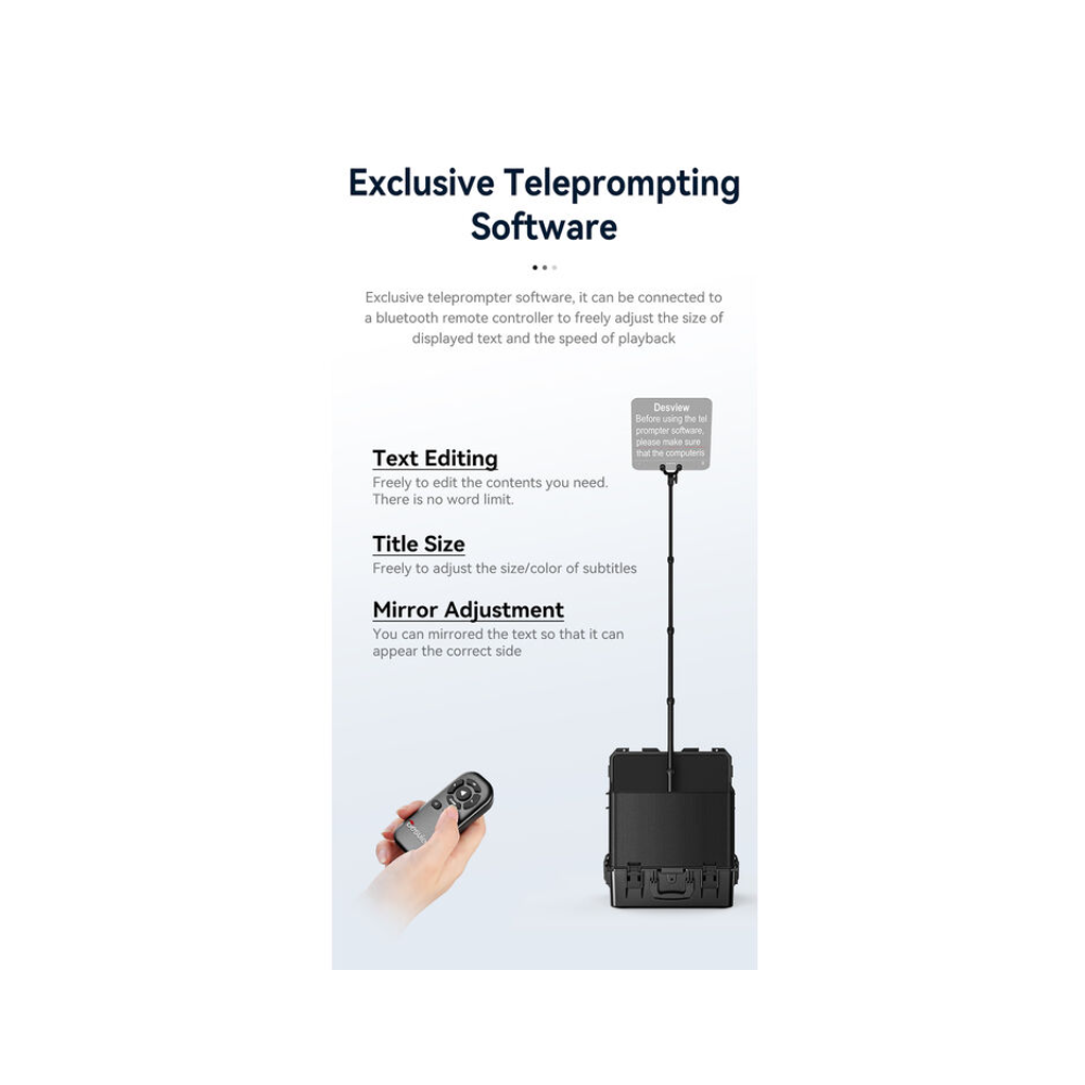 Desview TP200 Portable Teleprompter Smartphone Tablet DSLR