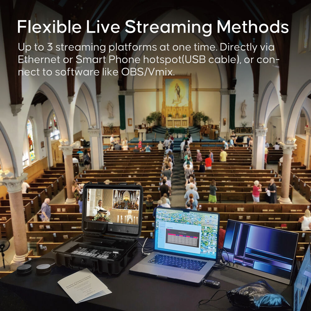 OSEE GoStream Duet SDI/HDMI/NDI Live Streaming Video Switcher/Recorder Kit