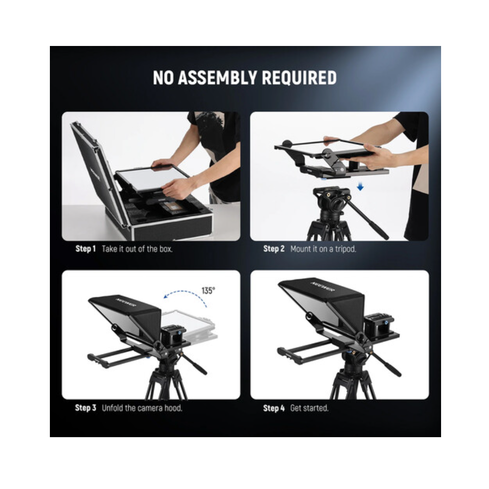 Neewer X14 III Aluminum Portable Remote Teleprompter 14 Inch For Camera Neewer X 14 III Teleprompter