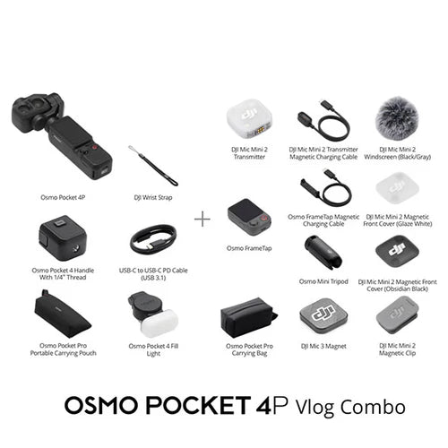 DJI Osmo Pocket 4 Pro Kamera Pocket 4P Vlog Creator Bunndle