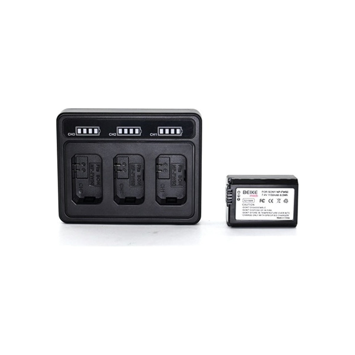 Beike Power NP-FW50 Dual Battery + Charger for Sony