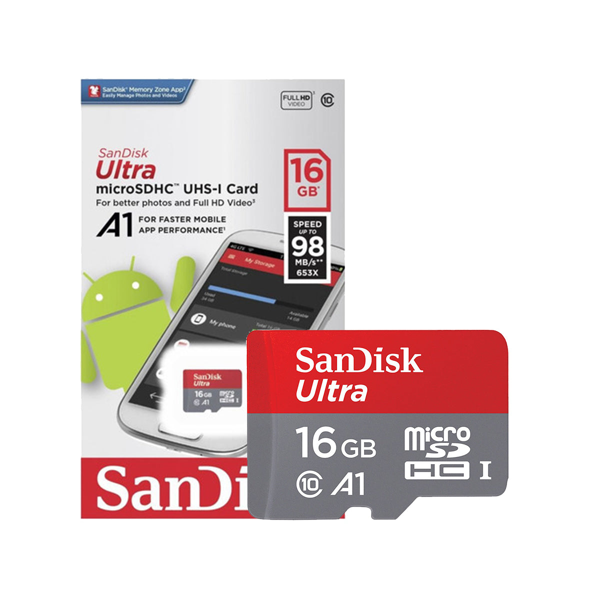 Memory Micro SD Sandisk ULTRA 16GB 98mb/s