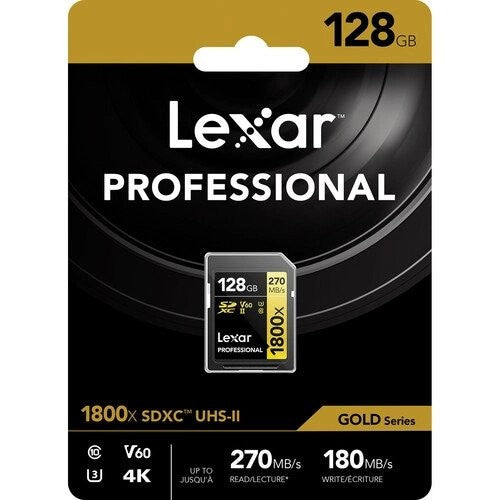 Memory SDXC Lexar Professional 128GB 1800x UHS-II