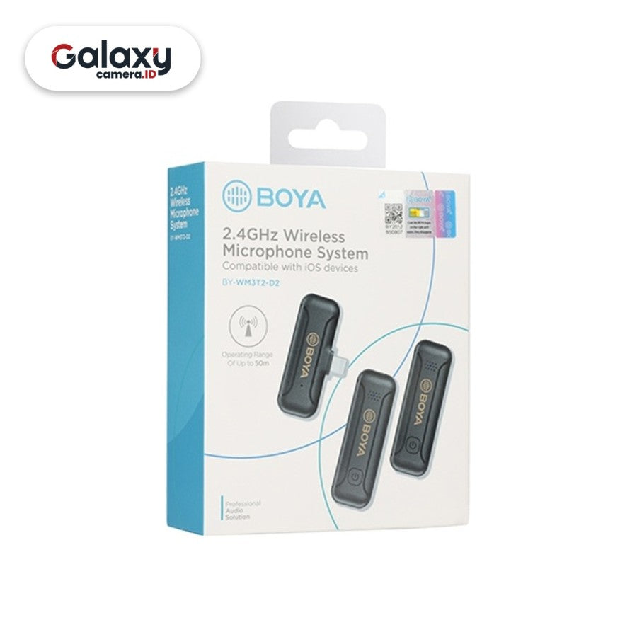 Boya By WM3T2 D2 Wireless Lavalier Microphone For IOS