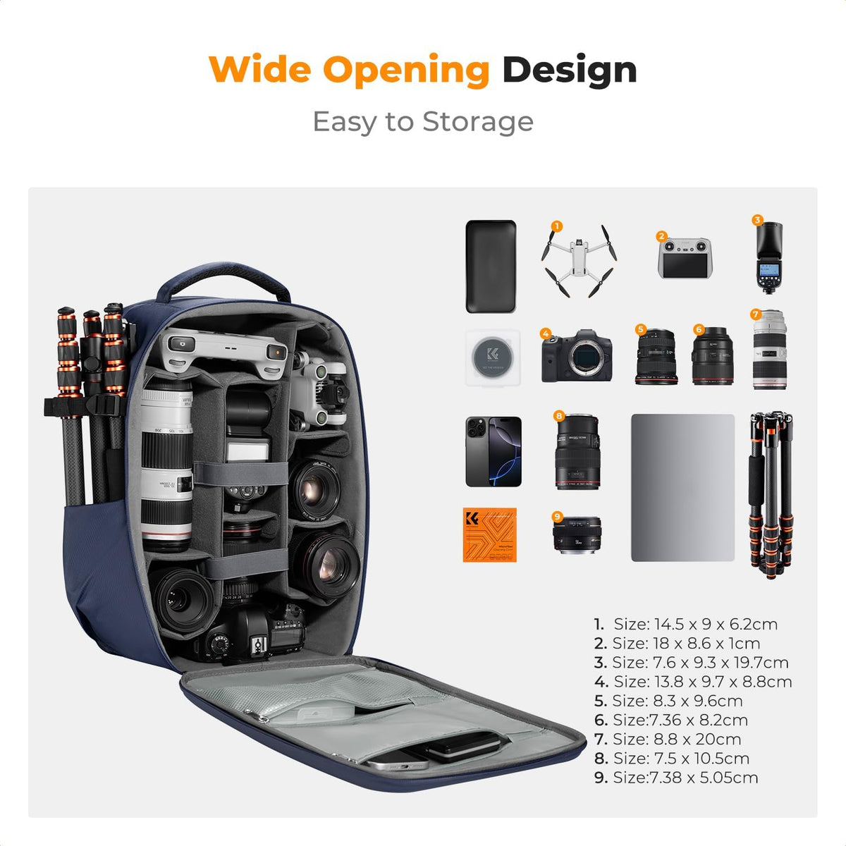 K&F Concept Camera Backpack 22L Nature Wander 10 Ransel kamera