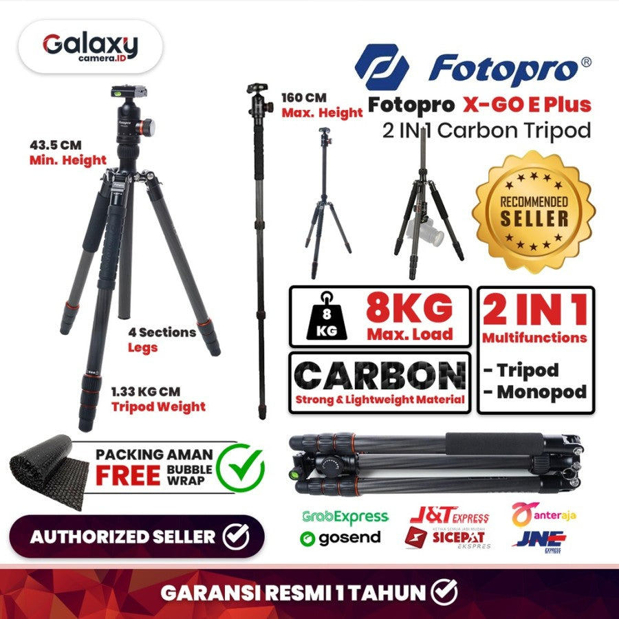 Tripod Kamera Fotopro X GO E XGO E Plus Carbon Tripod Garansi Resmi
