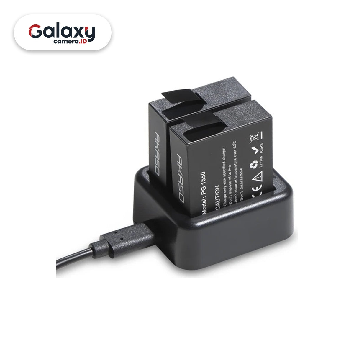 AKASO Brave 8 Dual Charger + 2 Battery Original