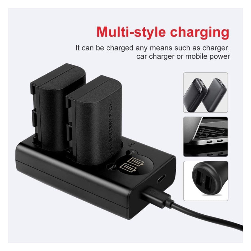 Avangarde Baterai Canon LPE6 Dual Charger