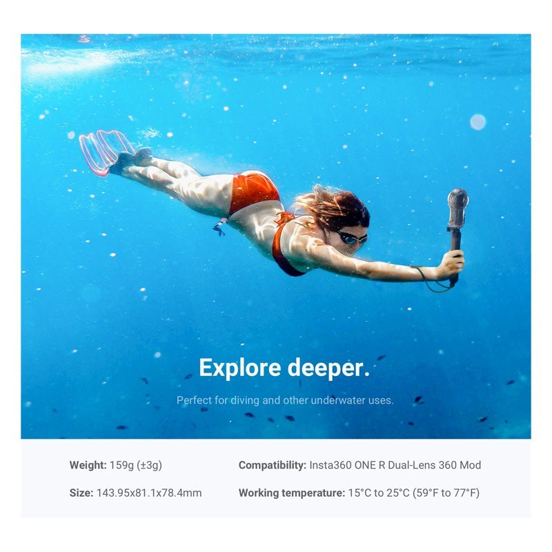 Insta360 ONE R Dive Case 360 Lens Mod (30 Meters)