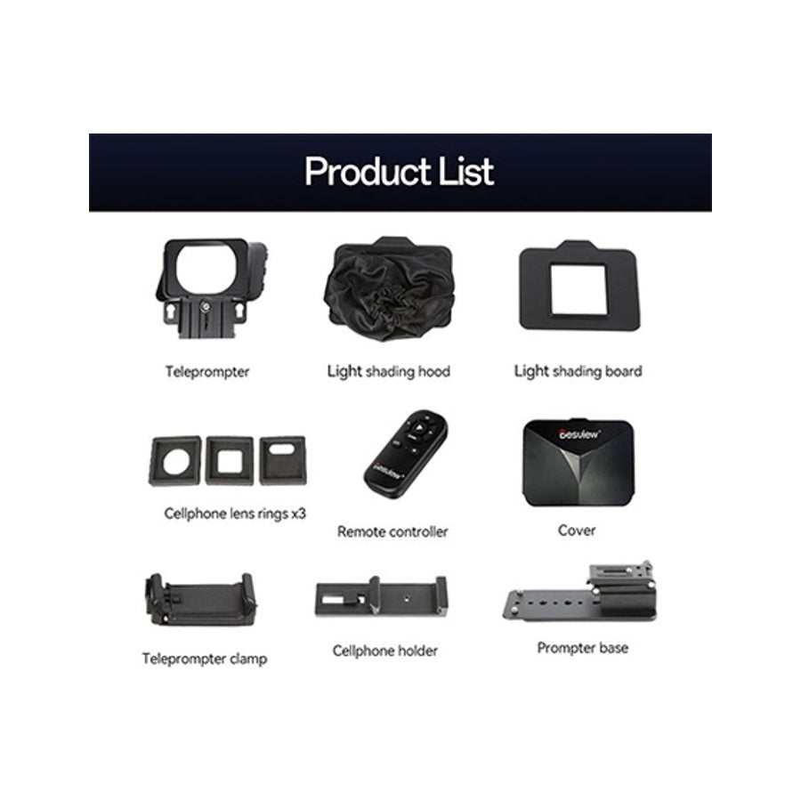 Desview P8 Universal Portable Teleprompter for Camera & Smartphone