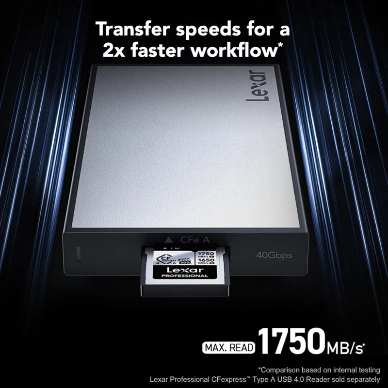 LEXAR CFEXPRESS 1TB 1750MB/s Type A 4.0 Silver CF Express Memory Card 1 TB LCAEXS4001T-RNENG