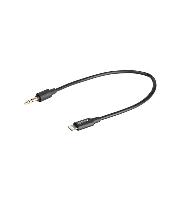 Boya BY K1 Audio Cable Adapter 3.5mm TRS to Lightning Connector