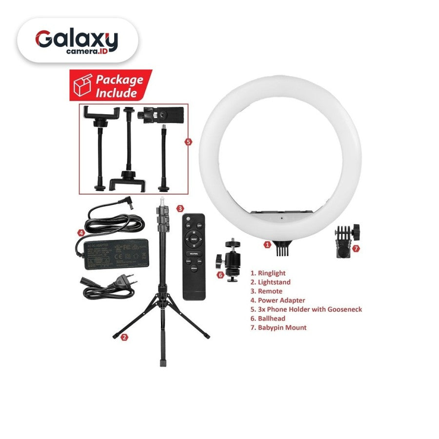 Takara Ringo 218 Ring Light Bi-Color Video Lampu LED 18 Inch Resmi