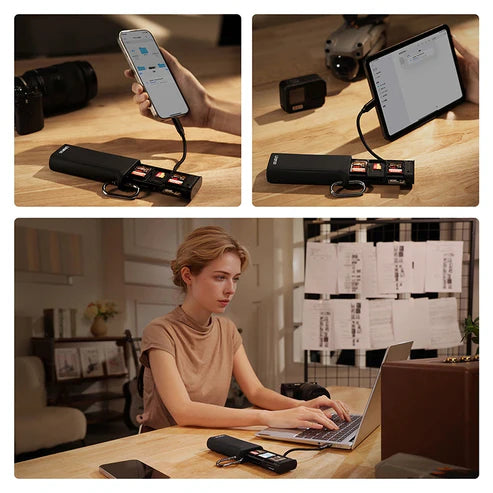 Ulanzi MCR-02 Multifunctional High-Speed Card Reader Card Reader with Memory Card Storage Box