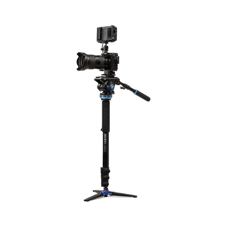 Benro A48FD Aluminum Monopod with 3-Leg Base & S4Pro Fluid Video