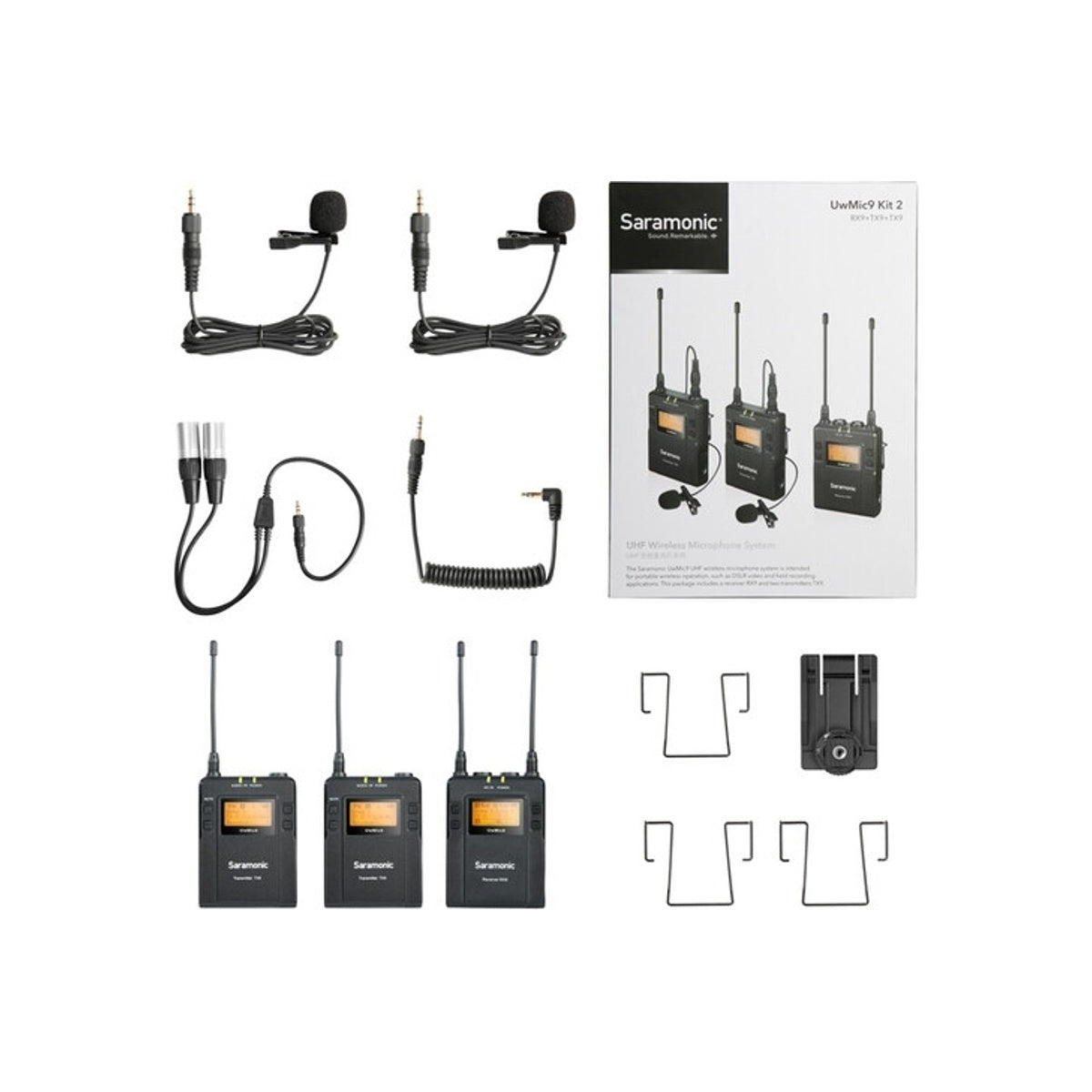 Saramonic Uwmic9 Kit 2 Omni Lavalier Microphone System Uwmic 9