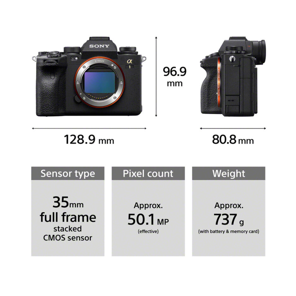 Sony A1 Body Only Sony Alpha 1 / Alpha One Full Frame Mirrorless Resmi