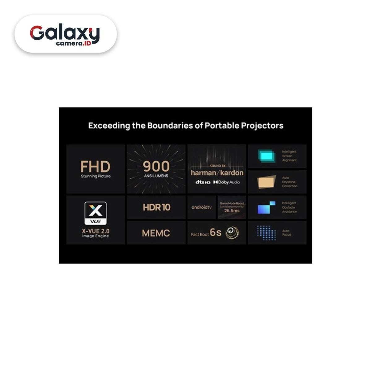 XGIMI Halo+ 900  ANSI Lumens 1080P Full HD DLP Portable Projector Halo Plus With Dolby Speaker Resmi