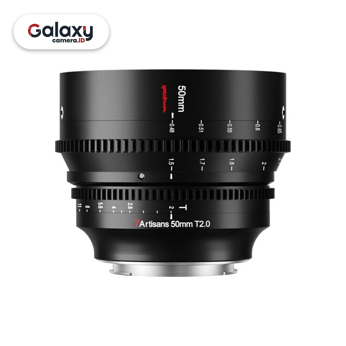 7Artisans 50mm T2.0 Spectrum Cine Lens for Canon EOS-R