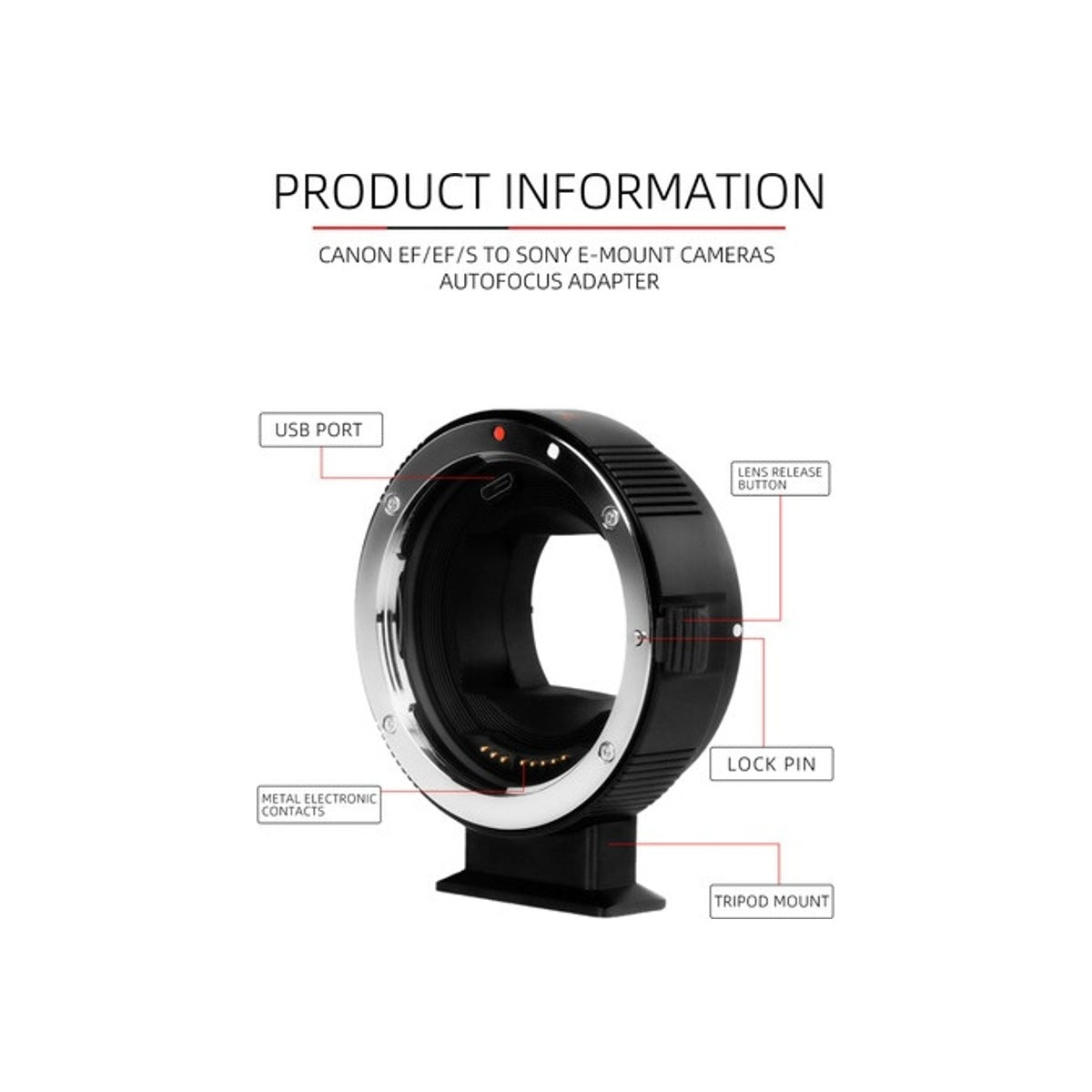 7Artisans EF-SE AF Lens Adapter Canon EF to Sony E