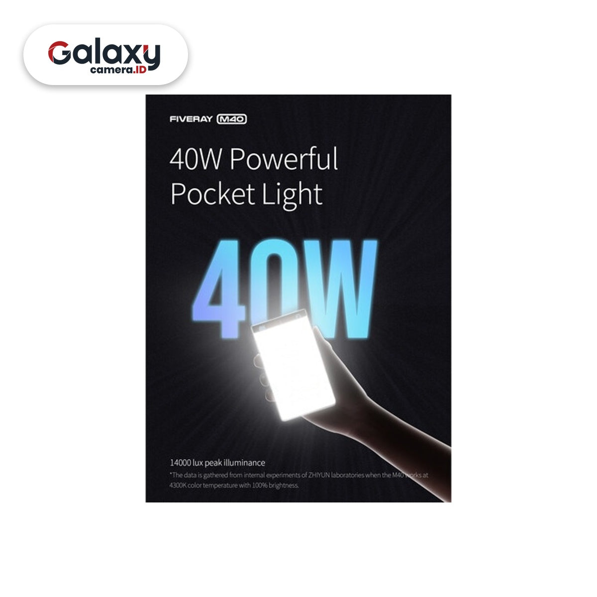 Zhiyun Fiveray M40 LED Powerful 40W Pocket Light White Garansi Resmi