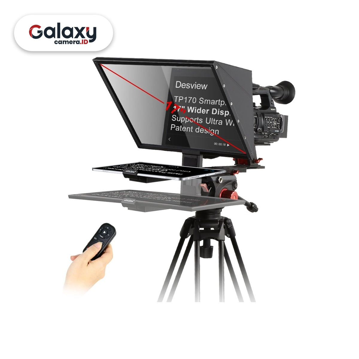 Desview TP170 17" Portable Camera Camcorder Teleprompter