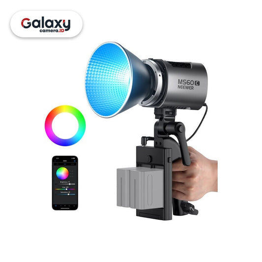 Neewer MS60C Bi-Color RGB LED Monolight Studio Lighting MS 60 C Video Light Resmi