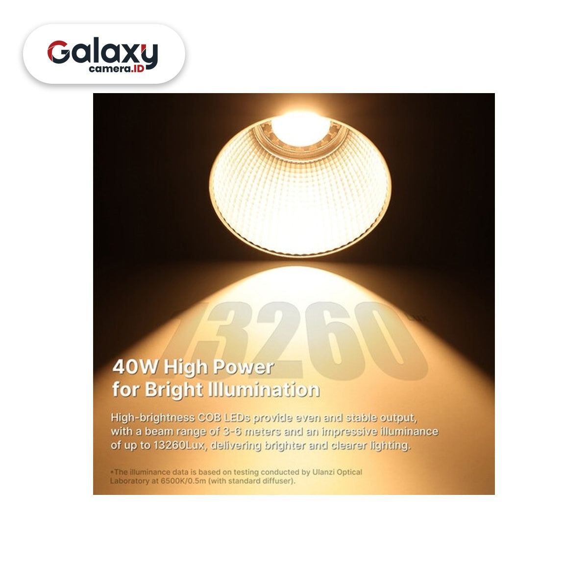 Ulanzi LT028 40W Bi-Color Portable LED Video Light Lampu LT-028 Resmi