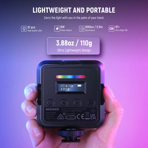 Neewer RGB62 Magnetic LED Portable