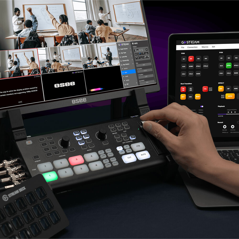 OSEE GoStream Duet SDI HDMI NDI HX Live Stream Video Mixer Switcher Recorder