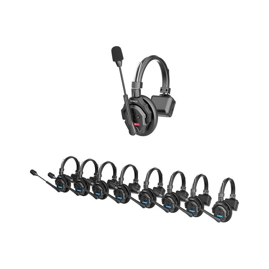 Synco X-Talk X9 Wireless Intercom System with 9 Single-Ear Headsets