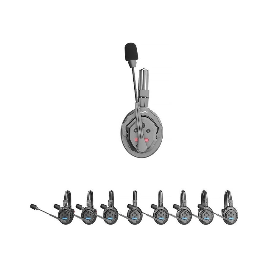 Synco X-Talk X9 Wireless Intercom System with 9 Single-Ear Headsets