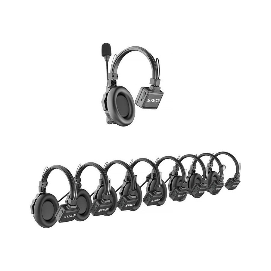 Synco X-Talk X9 Wireless Intercom System with 9 Single-Ear Headsets