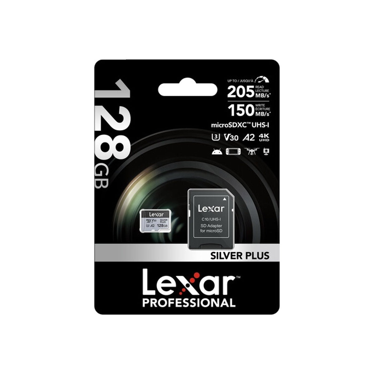 Lexar 128GB Silver Plus microSDXC UHS-I 205MB/s