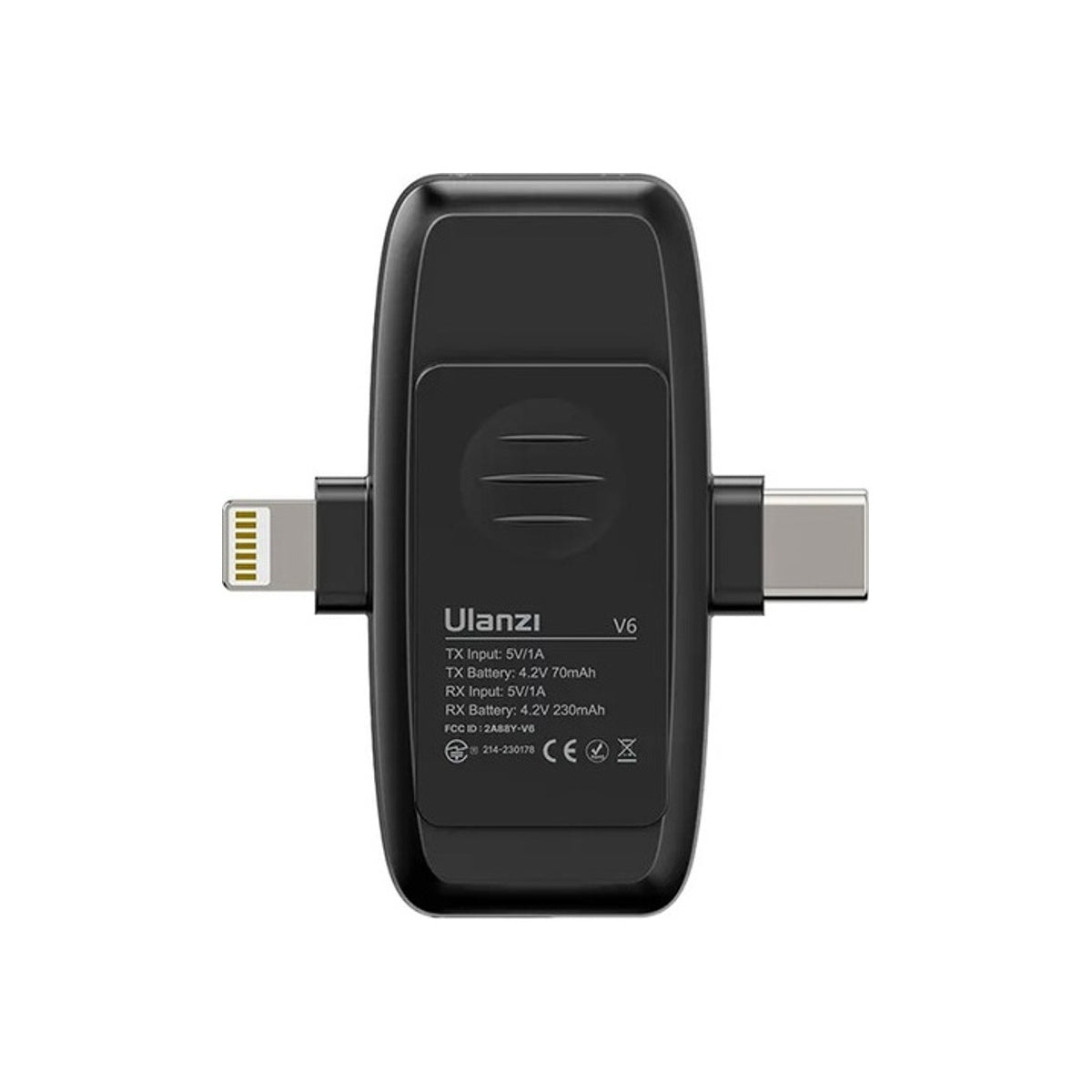 Ulanzi V6 3 in 1 Plug & Play Dual Wireless Lavalier Microphone Ulanzi V6 Wireless