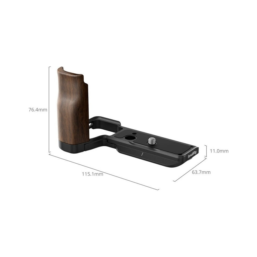 SmallRig 4864 L-Shape Mount Plate with Wooden Handle for Sony ZV-E10 II