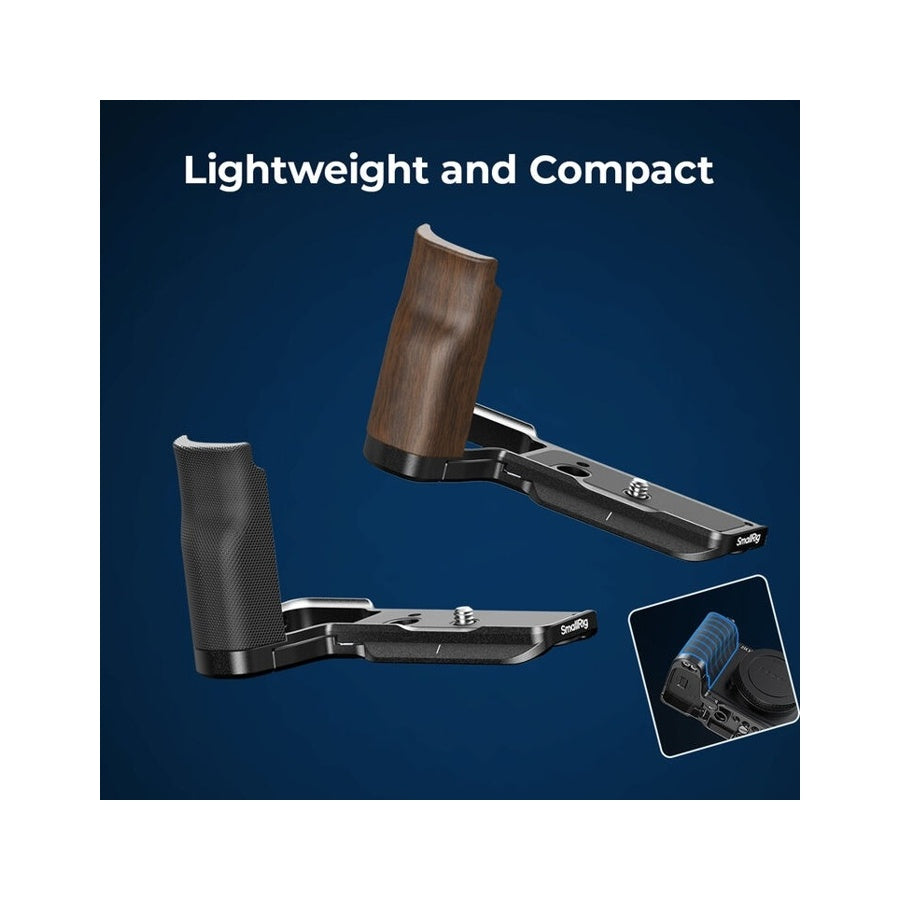 SmallRig 4864 L-Shape Mount Plate with Wooden Handle for Sony ZV-E10 II