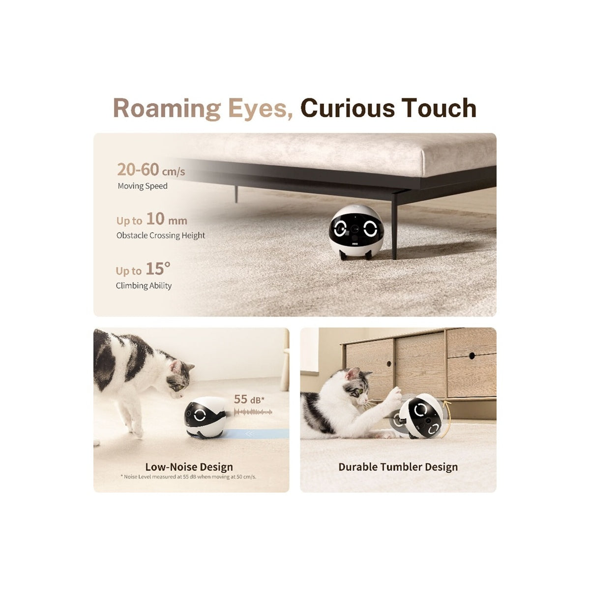 ENABOT ROLA MINI Companion Robot Smart Self-Guided Security
