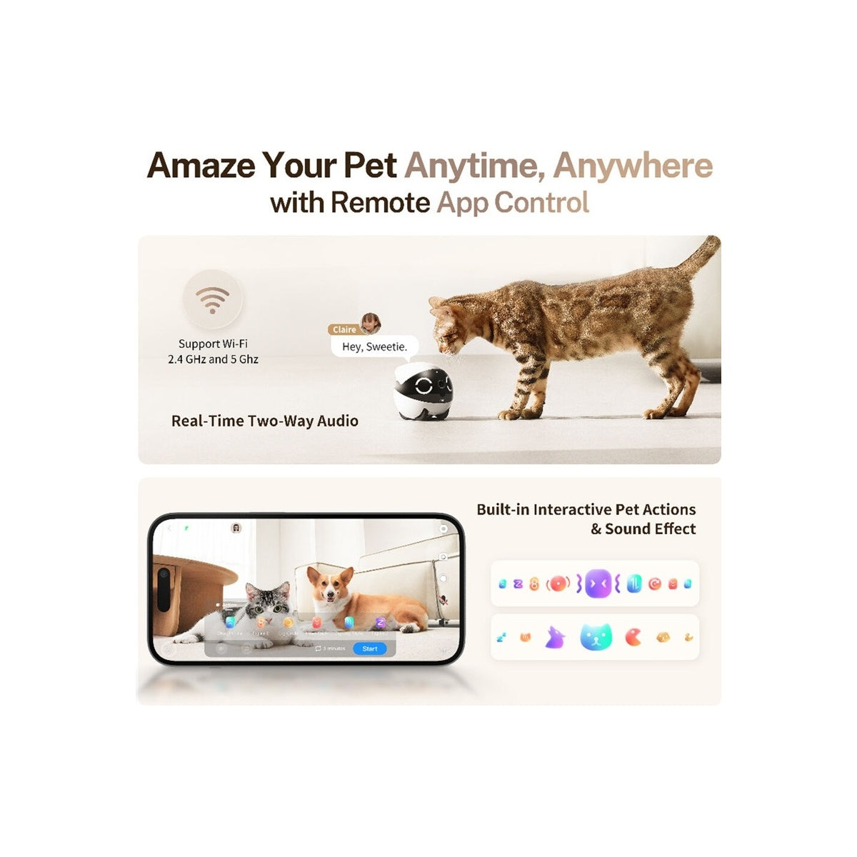 ENABOT ROLA MINI Companion Robot Smart Self-Guided Security