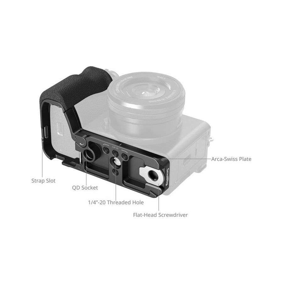 SmallRig  5061 L-Shape Mount Plate with Silicone Handle for Sony Alpha 6700