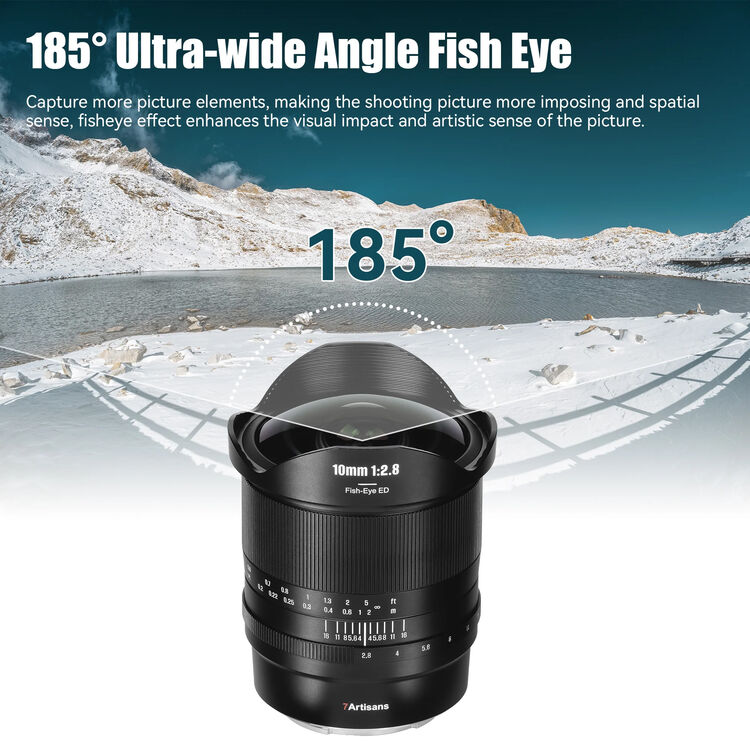 7Artisans 10mm f2.8 Mark II Fisheye Lens for Canon EOS R FullFrame 7Artisan 10 mm f/2.8