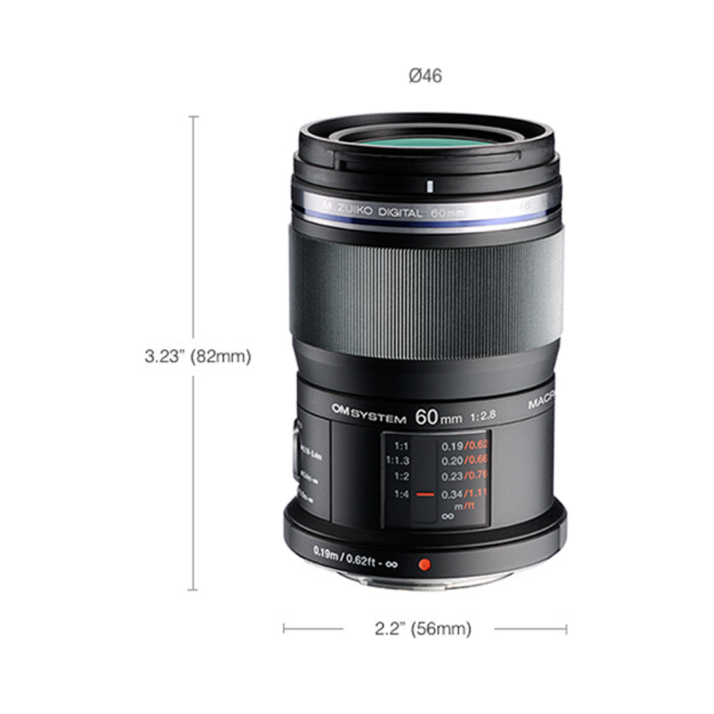 OM SYSTEM M.Zuiko ED 60mm f/2.8 Macro Lens for Olympus
