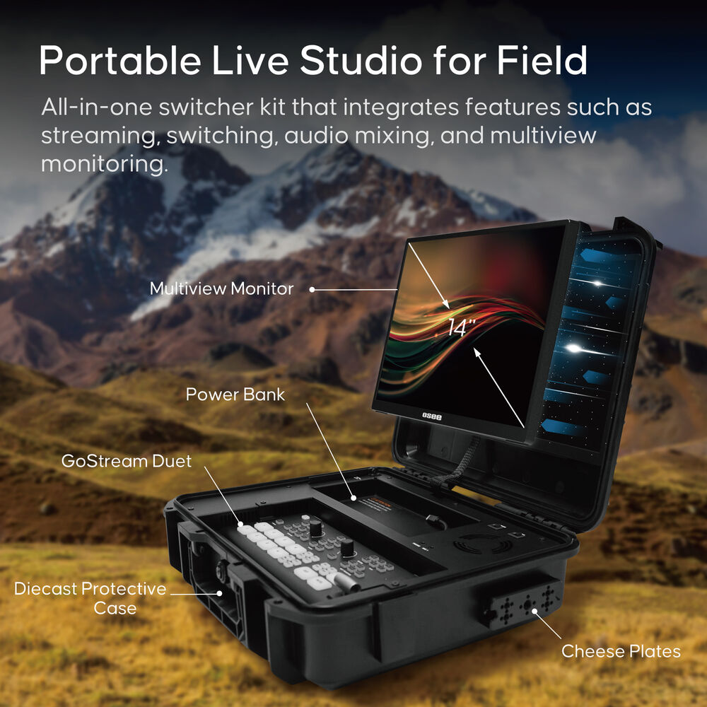 OSEE GoStream Duet SDI/HDMI/NDI Live Streaming Video Switcher/Recorder Kit