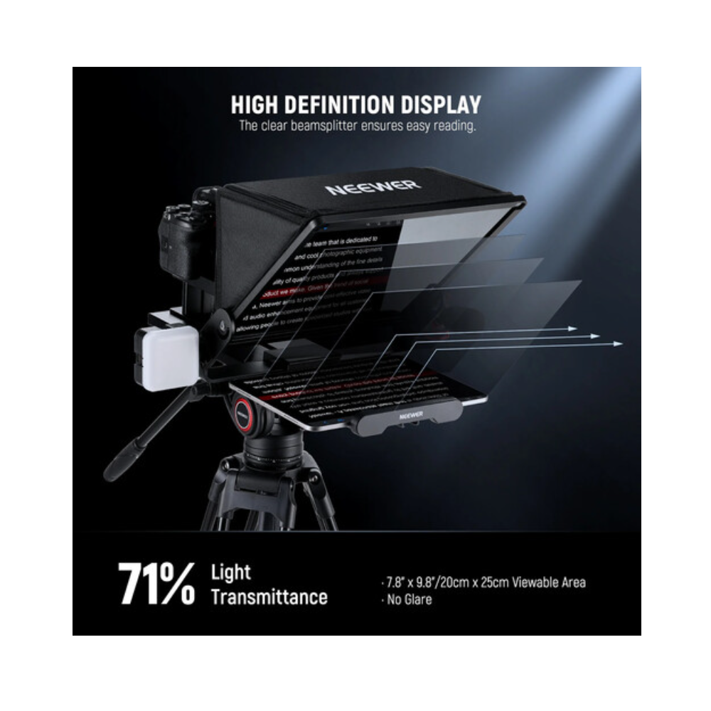 Neewer X14 III Aluminum Portable Remote Teleprompter 14 Inch For Camera Neewer X 14 III Teleprompter