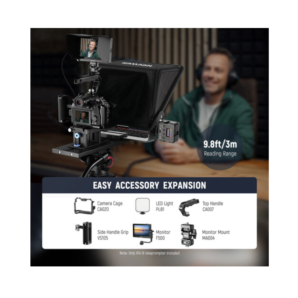 Neewer X14 III Aluminum Portable Remote Teleprompter 14 Inch For Camera Neewer X 14 III Teleprompter