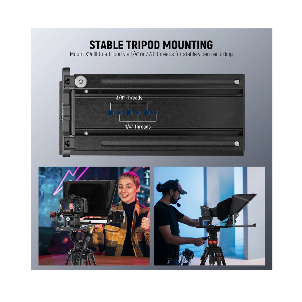 Neewer X14 III Aluminum Portable Remote Teleprompter 14 Inch For Camera Neewer X 14 III Teleprompter