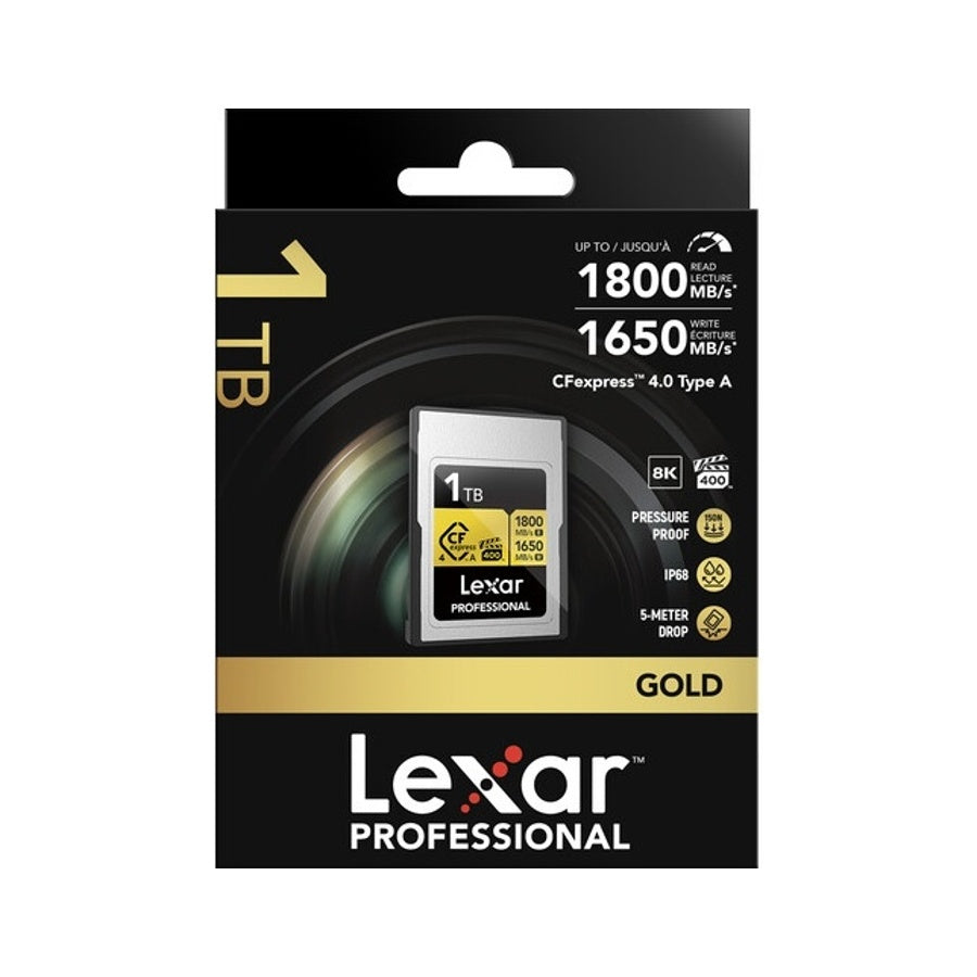 Lexar Professional CFexpress 1TB 8K 4.0 Type-A card Gold