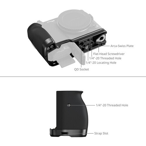 SMALLRIG L-SHAPED MOUNT PLATE FOR NIKON ZR with Silicone Handle Small Rig L-Plate 5466 Original